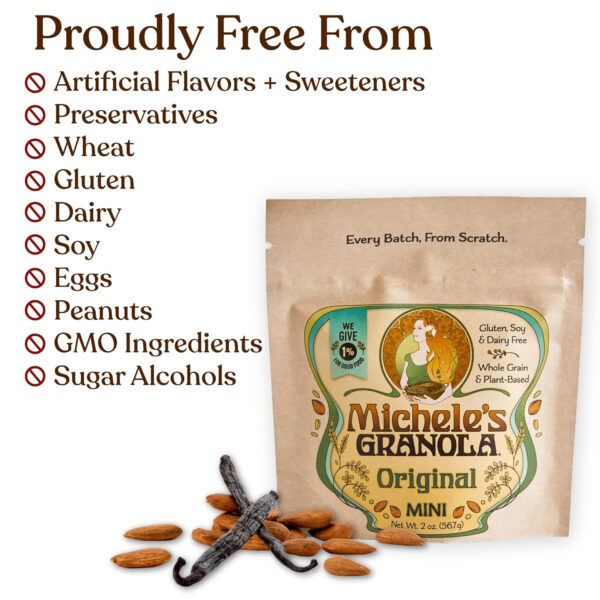 Michele's Toasted Muesli, Whole Grain Cereal, No Refined Sugar, No Added Oil, Gluten-Free & Non-GMO, 36oz Resealable Bag