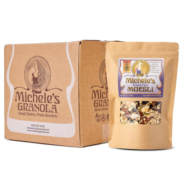 Michele's Toasted Muesli, Whole Grain Cereal, No Refined Sugar, No Added Oil, Gluten-Free & Non-GMO, 36oz Resealable Bag