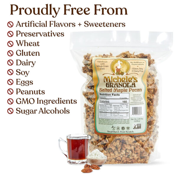 Michele's Toasted Muesli, Whole Grain Cereal, No Refined Sugar, No Added Oil, Gluten-Free & Non-GMO, 36oz Resealable Bag