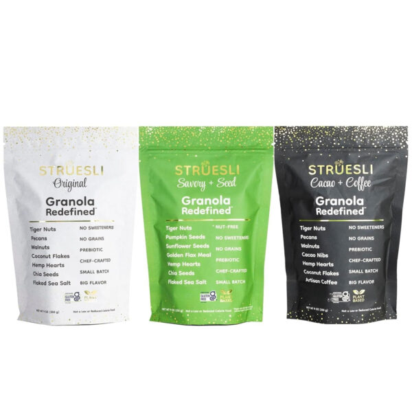 Struesli - Original Granola Redefined | No Added Sweeteners, No Grains | Keto & Paleo Friendly | Gluten-Free, Grain-Free | Healthy Adult Snack | High-Fiber, Nutrient-Rich, Satisfying Crunch