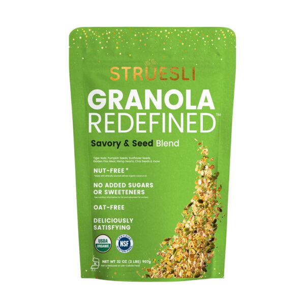 Struesli - Original Granola Redefined | No Added Sweeteners, No Grains | Keto & Paleo Friendly | Gluten-Free, Grain-Free | Healthy Adult Snack | High-Fiber, Nutrient-Rich, Satisfying Crunch