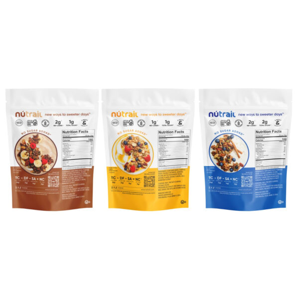 6893aa6c88e41062e495616e151a0ed368a21ef95ad76584fd1da.jpg NuTrail Nut Granola Cereal, Variety Pack, No Sugar Added, Keto, Low Carb, Gluten Free, Grain Free, Healthy Breakfast 8 oz. 3 Count