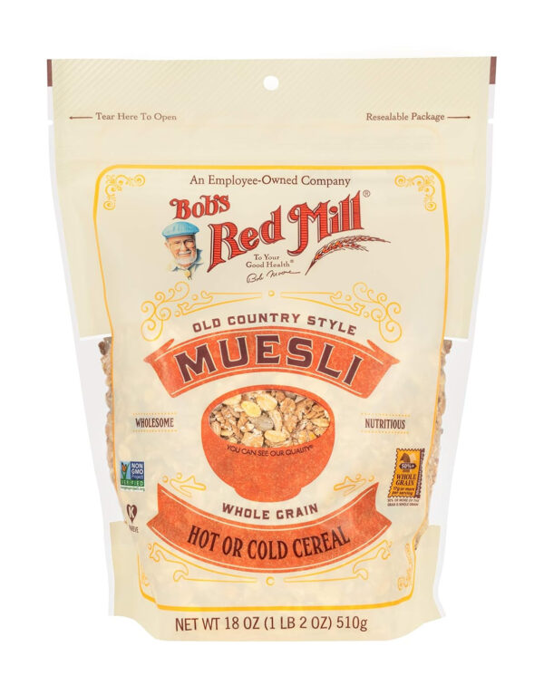 Bob's Red Mill Old Country Style Muesli, 40oz (Pack of 4) - Non GMO, Whole Grain, Vegan, Kosher