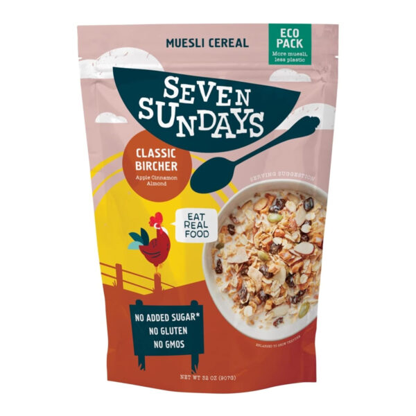 Seven Sundays Muesli Cereal Variety Pack - 4 Count, 12 Oz Bag - Certified Gluten Free Muesli - Non GMO, No Refined Sugar and Kosher