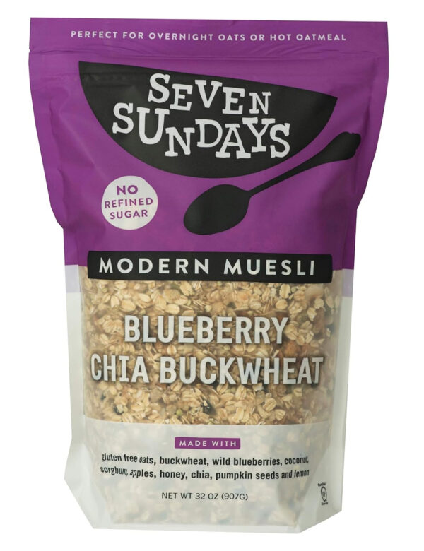 Seven Sundays Muesli Cereal Variety Pack - 4 Count, 12 Oz Bag - Certified Gluten Free Muesli - Non GMO, No Refined Sugar and Kosher