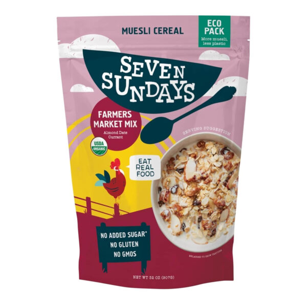 Seven Sundays Muesli Cereal Variety Pack - 4 Count, 12 Oz Bag - Certified Gluten Free Muesli - Non GMO, No Refined Sugar and Kosher
