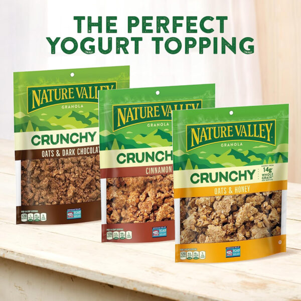 6893ac7231b08eaff9c197f4f5d7e52a3f27d43325717ccc2a2fb.jpg Nature Valley Protein Granola, Oats and Honey Granola, Resealable Snack Pouch, Family Size, 17 oz
