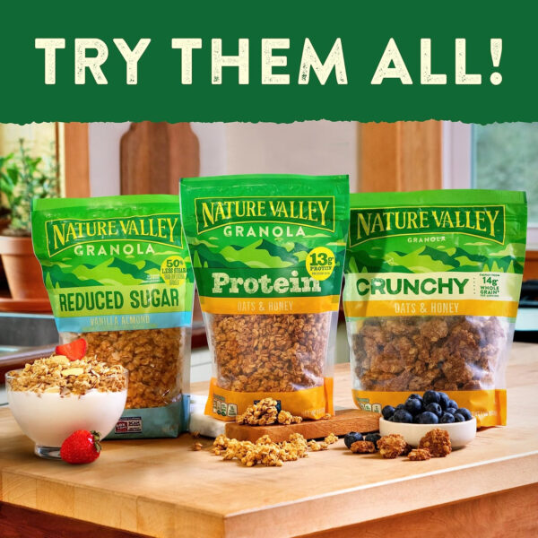 Nature Valley Protein Granola, Oats and Dark Chocolate Granola, Resealable Snack Pouch, 11 oz