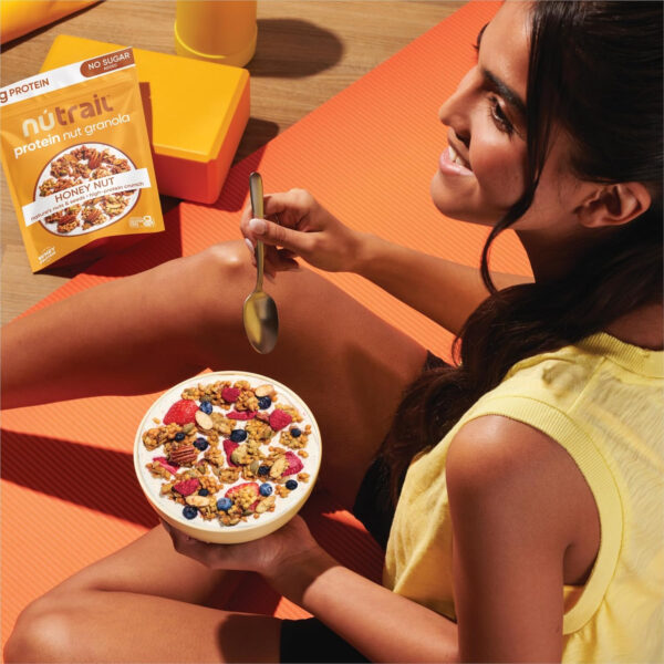 NuTrail 17g Protein Nut Granola Cereal, Honey Nut, No Sugar Added, Keto, Low Carb, Gluten Free, Grain Free, Healthy Breakfast 8 oz. 1 Count