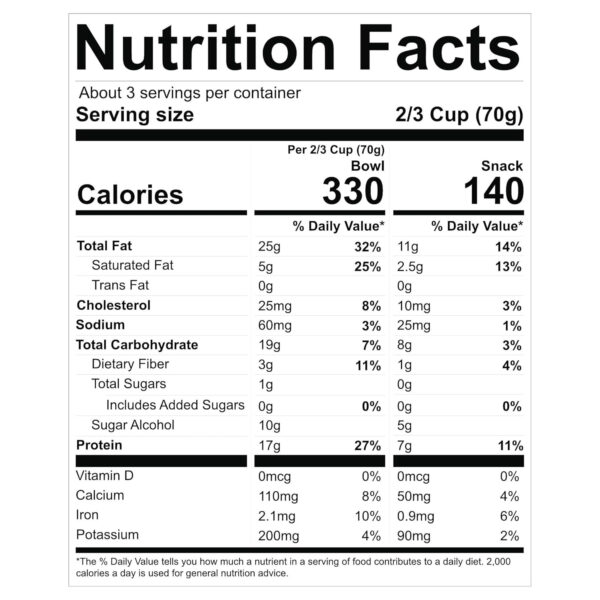 NuTrail 17g Protein Nut Granola Cereal, Honey Nut, No Sugar Added, Keto, Low Carb, Gluten Free, Grain Free, Healthy Breakfast 8 oz. 1 Count