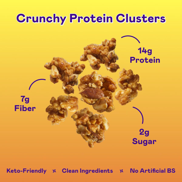 6893acefd6109c763d86e4a190ec8e6b411d0bb1d0a88e630f8ac.jpg Magic Spoon Protein Granola - High Protein Granola, Keto Friendly, Low Sugar, Grain Free, Healthy Breakfast or Quick Snack (1 bags each: Honey Almond, Peanut Butter)