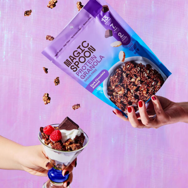 6893acf79caca92faae8c6f32cc43d1d95ea731eead47b543fb82.jpg Magic Spoon Protein Granola - High Protein Granola, Keto Friendly, Low Sugar, Grain Free, Healthy Breakfast or Quick Snack (1 bags each: Honey Almond, Peanut Butter)