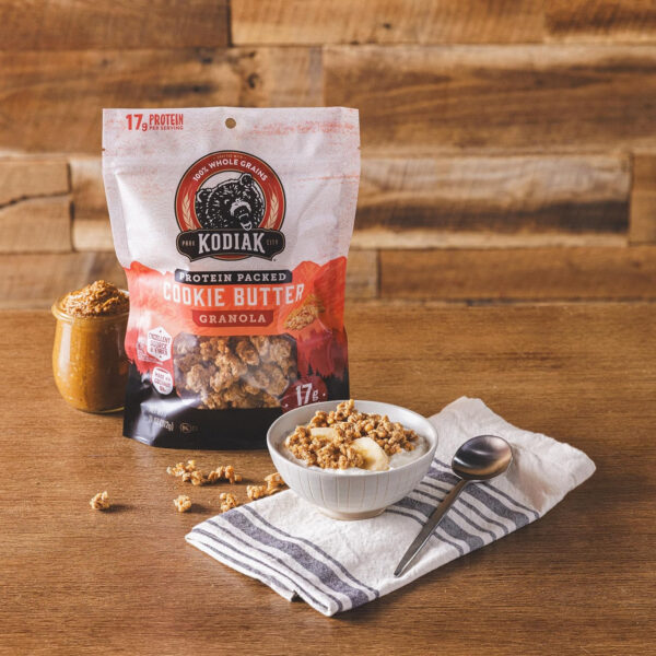 6893ad0c497601b7d6664cdd542c70e79f2e77ebd6cbbd8a9053f.jpg Kodiak Cakes Granola Pouch, Cookie Butter, High Protein, 100% Whole Grains (Pack of 5 pouches)
