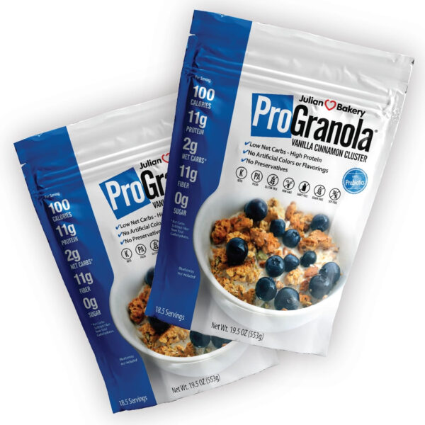 Julian Bakery® ProGranola® Cereal | Vanilla Cinnamon | 12g Protein | Paleo | 2 Net Carbs | Gluten-Free | Grain-Free | 15 Servings
