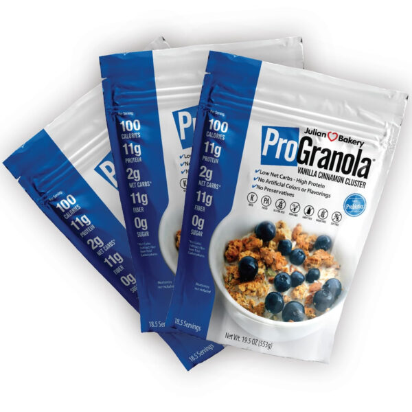 Julian Bakery® ProGranola® Cereal | Vanilla Cinnamon | 12g Protein | Paleo | 2 Net Carbs | Gluten-Free | Grain-Free | 15 Servings