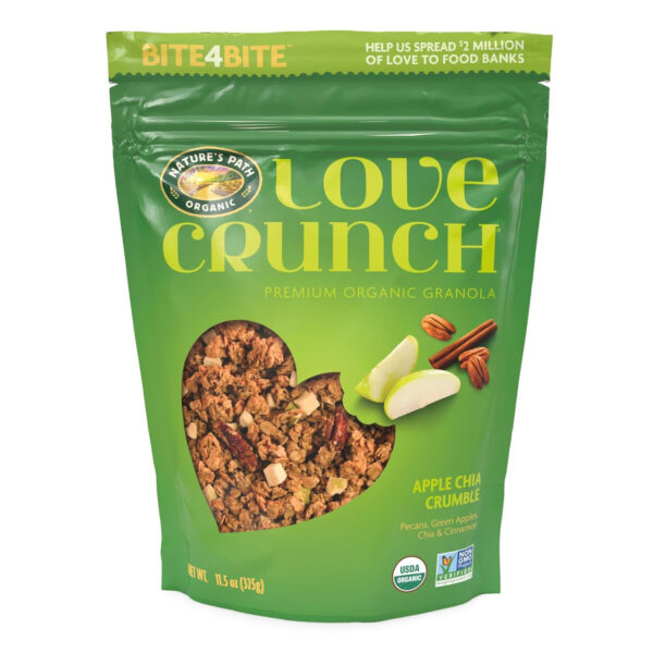 Love Crunch Organic Dark Chocolate & Red Berries Granola, 11.5 oz (Pack of 1), Non-GMO, Fair Trade, by Nature's Path