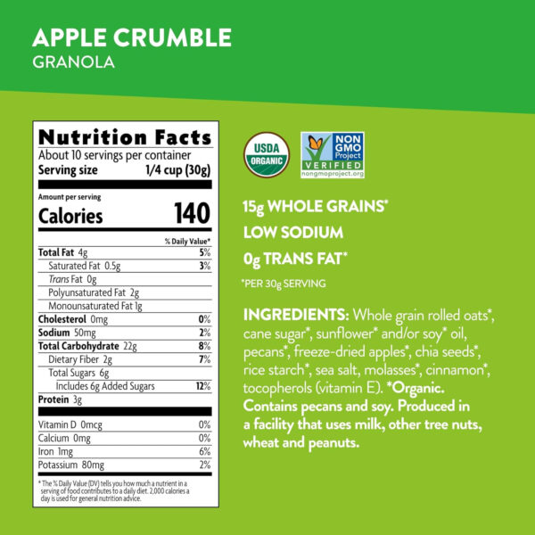 Love Crunch Organic Dark Chocolate & Red Berries Granola, 11.5 oz (Pack of 1), Non-GMO, Fair Trade, by Nature's Path
