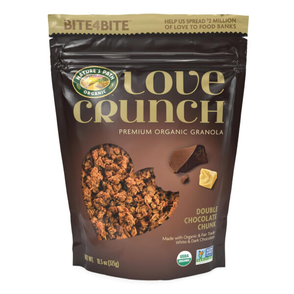 Love Crunch Organic Dark Chocolate & Red Berries Granola, 11.5 oz (Pack of 1), Non-GMO, Fair Trade, by Nature's Path
