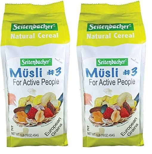 Seitenbacher Organic Muesli Cashews Almonds Natural Cereal, 16 Ounce