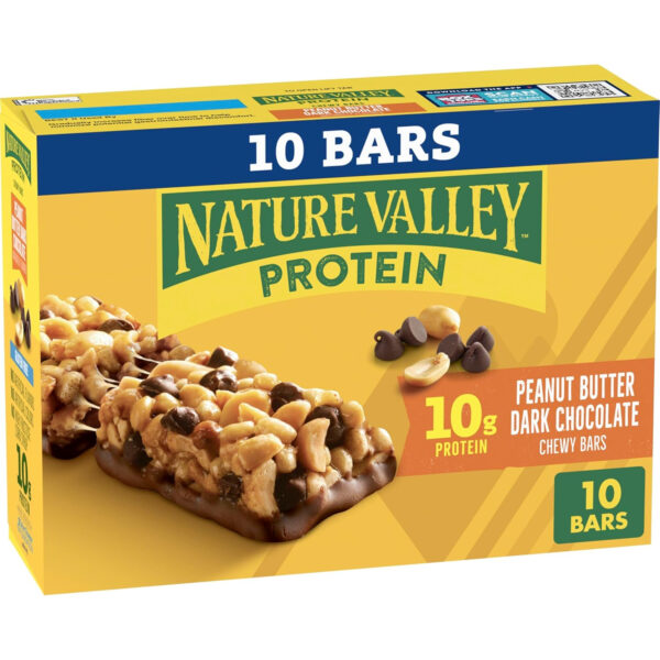6893aef146e07e1aebf33c141f507a202cd00c32c75477f3871f0.jpg Nature Valley Protein Chewy Snack Bars, Variety Pack, 15 Bars, 21.3 oz