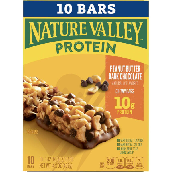 6893aef4aa856f09e83e4d139aa8fb6a3f4336a530a90c0357ba6.jpg Nature Valley Protein Chewy Snack Bars, Variety Pack, 15 Bars, 21.3 oz