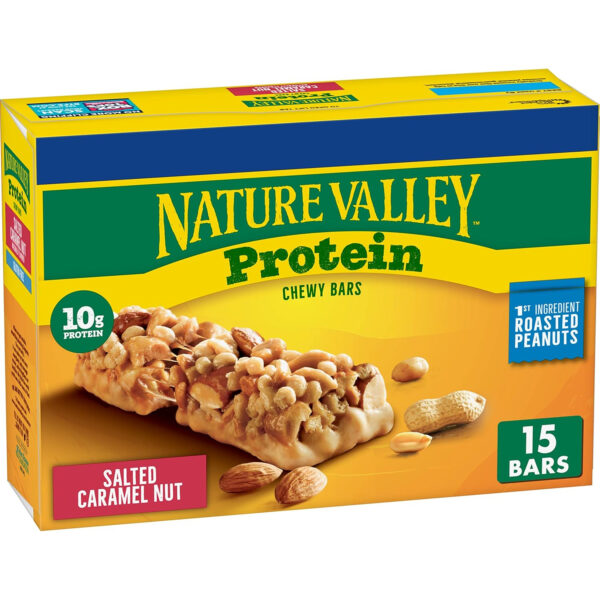 6893aef962bdde8dc37f4ecdda52fd1caa2ffa3abe0d8d97d01fd.jpg Nature Valley Protein Chewy Snack Bars, Variety Pack, 15 Bars, 21.3 oz