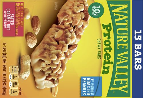 6893aefc5ef0fd0276556a486276f46eb711472827e6f12840367.jpg Nature Valley Protein Chewy Snack Bars, Variety Pack, 15 Bars, 21.3 oz