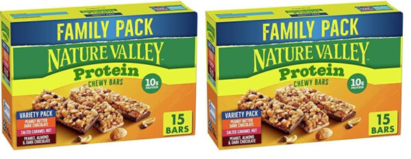 6893af15374f1c9a126756aa28266f6bb27bd15fe68c5ca28be8c.jpg Nature Valley Protein Chewy Snack Bars, Variety Pack, 15 Bars, 21.3 oz