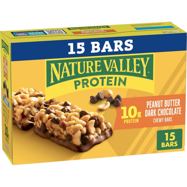 6893af343abeac86afd214400aebd8b59b5d46ce41d4301e3c468.jpg Nature Valley Protein Chewy Snack Bars, Variety Pack, 15 Bars, 21.3 oz