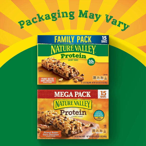 6893af3777585cd0e054cc63a2edc8499d5cabdf5535ef49056be.jpg Nature Valley Protein Chewy Snack Bars, Variety Pack, 15 Bars, 21.3 oz