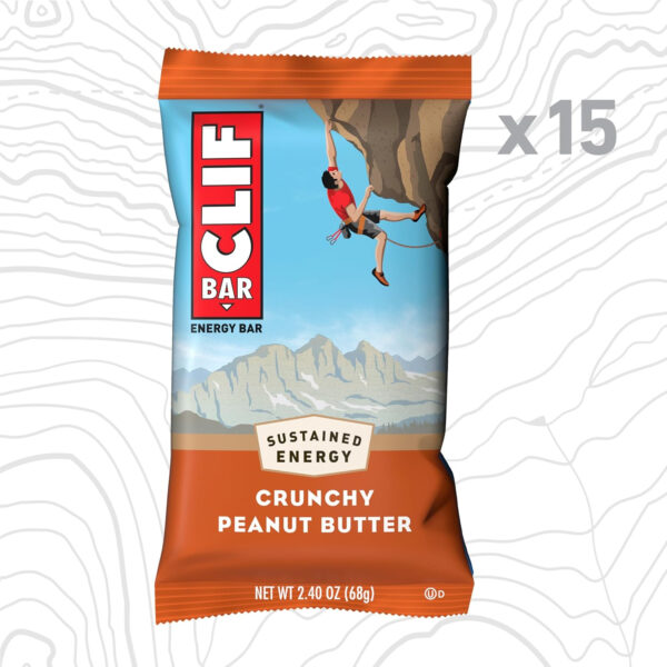 6893af68eb0487ab043f6d53d311795a725641aa073edf7b5f193.jpg CLIF BAR - Protein Bars - Crunchy Peanut Butter - Made with Organic Oats - Energy Bars - Non-GMO (15 Pack)