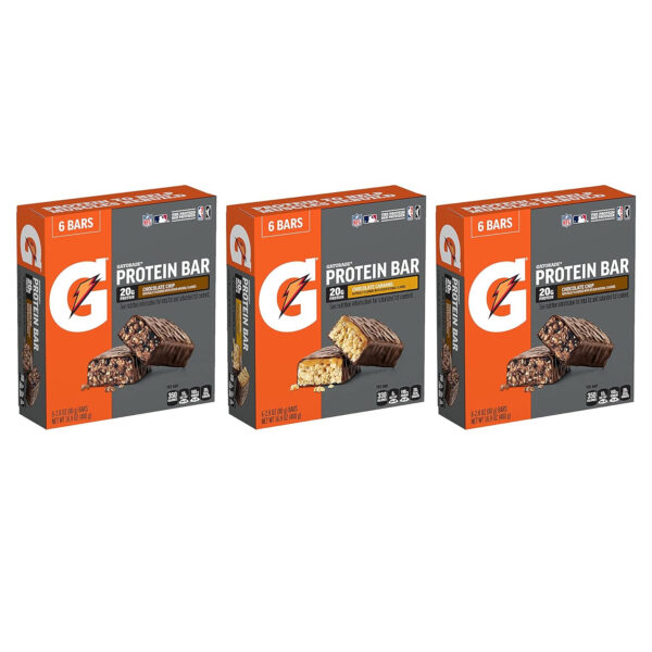 Gatorade Whey Protein Recover Bars, Chocolate Chip, 2.8 ounce(Pack of 12)