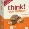6893b07f73167546782dc78b7f3765e732e41acb80dbe93afedbc.jpg think! Protein Bars, High Protein Snacks, Gluten Free, Kosher Friendly, Creamy Peanut Butter, Nutrition Bars, 2.1 Oz per Bar, 12 Count (Packaging May Vary)