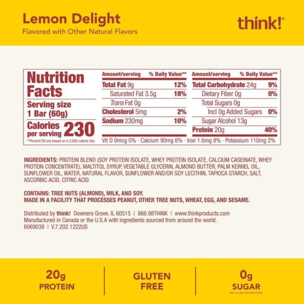 6893b08ceb922727dc003b4b3ae48928d20bbea3f0c444f6de2d6.jpg think! Protein Bars, High Protein Snacks, Gluten Free, Kosher Friendly, Creamy Peanut Butter, Nutrition Bars, 2.1 Oz per Bar, 12 Count (Packaging May Vary)