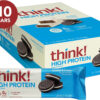 6893b0a6cf88ee2e9678b9105c97980e147a6e5312955cdba1d88.jpg think! Protein Bars, High Protein Snacks, Gluten Free, Kosher Friendly, Creamy Peanut Butter, Nutrition Bars, 2.1 Oz per Bar, 12 Count (Packaging May Vary)
