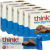 6893b0adb21b40a27c48de14ad326444464a22c2a0ce5837ea8f1.jpg think! Protein Bars, High Protein Snacks, Gluten Free, Kosher Friendly, Creamy Peanut Butter, Nutrition Bars, 2.1 Oz per Bar, 12 Count (Packaging May Vary)