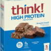 6893b0aee393294ed3c92f924bf8ac933eee24d34591f2d92c505.jpg think! Protein Bars, High Protein Snacks, Gluten Free, Kosher Friendly, Creamy Peanut Butter, Nutrition Bars, 2.1 Oz per Bar, 12 Count (Packaging May Vary)