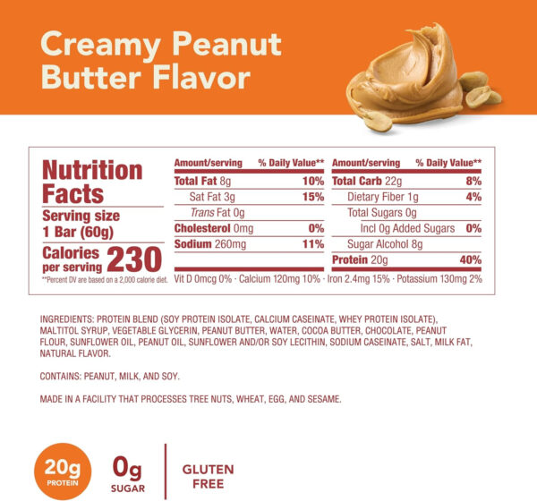 6893b0c876d36a8720afd6f6070f997526bdfcfb4ff470af4c50c.jpg think! Protein Bars, High Protein Snacks, Gluten Free, Kosher Friendly, Creamy Peanut Butter, Nutrition Bars, 2.1 Oz per Bar, 12 Count (Packaging May Vary)