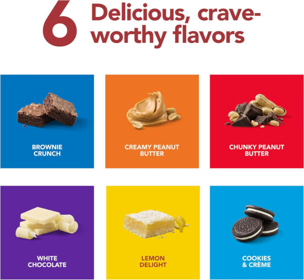 6893b0cd7a2ec020993c64b1d58eed4f5676b51ff0cbd107e4b56.jpg think! Protein Bars, High Protein Snacks, Gluten Free, Kosher Friendly, Creamy Peanut Butter, Nutrition Bars, 2.1 Oz per Bar, 12 Count (Packaging May Vary)