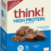 6893b0d39650be00543f8b17d7ad151ddaf90f44364c829ea22e8.jpg think! Protein Bars, High Protein Snacks, Gluten Free, Kosher Friendly, Creamy Peanut Butter, Nutrition Bars, 2.1 Oz per Bar, 12 Count (Packaging May Vary)