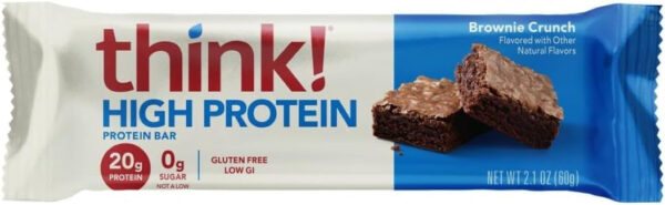 6893b0d4d54d29839883a85ce2ae7f4dfbd3092414ea6b5dc95d4.jpg think! Protein Bars, High Protein Snacks, Gluten Free, Kosher Friendly, Creamy Peanut Butter, Nutrition Bars, 2.1 Oz per Bar, 12 Count (Packaging May Vary)