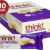6893b0e423deb55861e8c7497b2183ab36dae189c893a08dc7721.jpg think! Protein Bars, High Protein Snacks, Gluten Free, Kosher Friendly, Creamy Peanut Butter, Nutrition Bars, 2.1 Oz per Bar, 12 Count (Packaging May Vary)