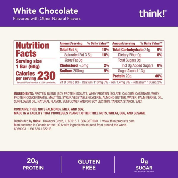 6893b0e6765c8d1ff10ca0b35e2ab665ba63d20df1d69724f0c95.jpg think! Protein Bars, High Protein Snacks, Gluten Free, Kosher Friendly, Creamy Peanut Butter, Nutrition Bars, 2.1 Oz per Bar, 12 Count (Packaging May Vary)