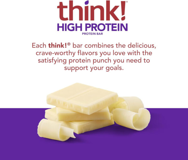 6893b0e8a22a816214a0e633ba9ea08ffaab00fd22fde668ccf2e.jpg think! Protein Bars, High Protein Snacks, Gluten Free, Kosher Friendly, Creamy Peanut Butter, Nutrition Bars, 2.1 Oz per Bar, 12 Count (Packaging May Vary)