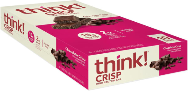 6893b10015aa792ebaf48e9efde67b417be5a97aae6bac3c8c86c.jpg think! Protein Bars, High Protein Snacks, Gluten Free, Kosher Friendly, Creamy Peanut Butter, Nutrition Bars, 2.1 Oz per Bar, 12 Count (Packaging May Vary)
