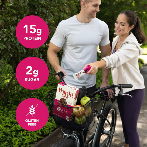 6893b1033f5d2d58d8f36b79ada1e3434336d2409378bd711301d.jpg think! Protein Bars, High Protein Snacks, Gluten Free, Kosher Friendly, Creamy Peanut Butter, Nutrition Bars, 2.1 Oz per Bar, 12 Count (Packaging May Vary)