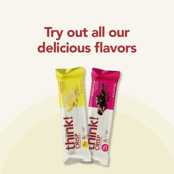 6893b105ac53497088aefde02517216d0c8648dcafd5fec98ddcd.jpg think! Protein Bars, High Protein Snacks, Gluten Free, Kosher Friendly, Creamy Peanut Butter, Nutrition Bars, 2.1 Oz per Bar, 12 Count (Packaging May Vary)