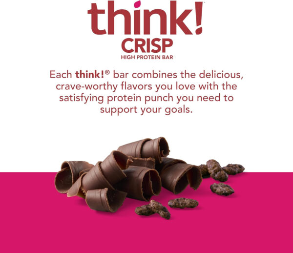 6893b10835db17600de10b5f80f897f482cde8542aff848f4b190.jpg think! Protein Bars, High Protein Snacks, Gluten Free, Kosher Friendly, Creamy Peanut Butter, Nutrition Bars, 2.1 Oz per Bar, 12 Count (Packaging May Vary)