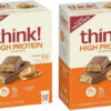 6893b10a7651782f0f373d37186c7c4c1960da12a9fd15f0698b8.jpg think! Protein Bars, High Protein Snacks, Gluten Free, Kosher Friendly, Creamy Peanut Butter, Nutrition Bars, 2.1 Oz per Bar, 12 Count (Packaging May Vary)