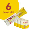 6893b11482940743dcf62d910f9a1f3411cc88ec3e7b12e9333ed.jpg think! Protein Bars, High Protein Snacks, Gluten Free, Kosher Friendly, Creamy Peanut Butter, Nutrition Bars, 2.1 Oz per Bar, 12 Count (Packaging May Vary)